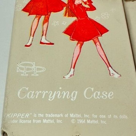 1963 Mattel Skipper Doll Redhead Barbies Sister With Carrying Case & Outfits - Picture 3 of 15